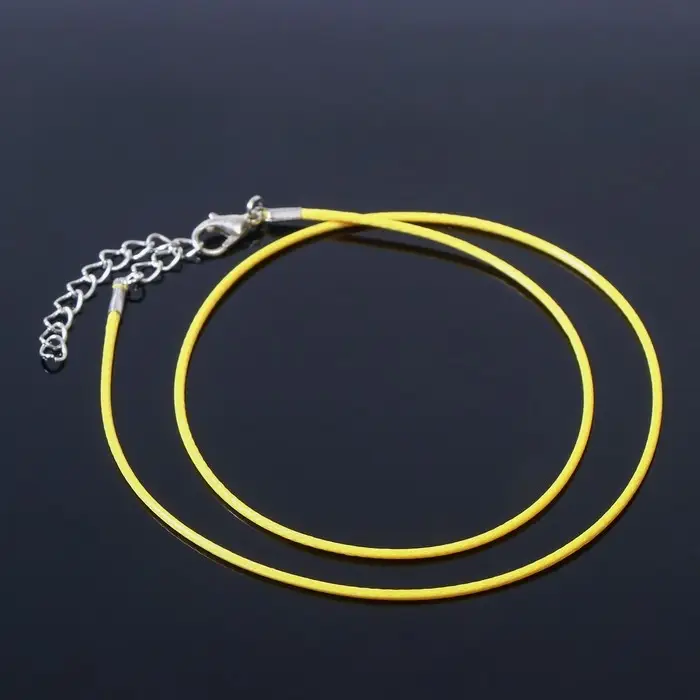 Шнурок текстильный, фасовка 100 шт. 45 см с удлинителем 5 см, МИКС