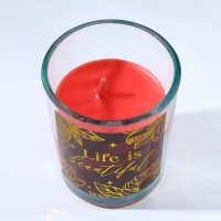 Свеча в стакане &laquo;Мечтай&raquo;, корица, высота 6 см