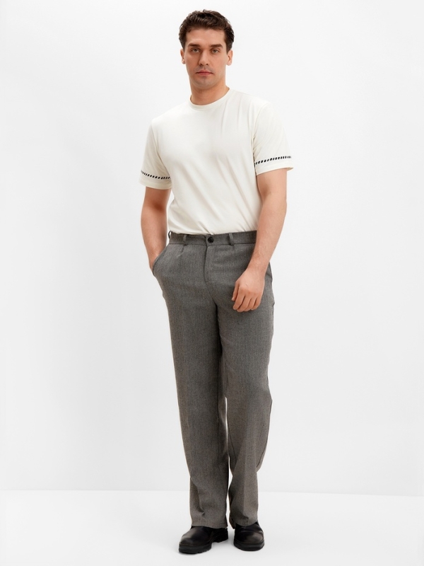 Брюки мужские  MINAKU: Modern classic цвет темно-серый, р-р 44