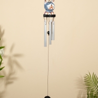 Музыка ветра "Кот" дерево, алюминий 8х8х80 см, МИКС