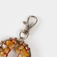 Брелок ловец снов "Великое древо" 19 см, цв. бежевый