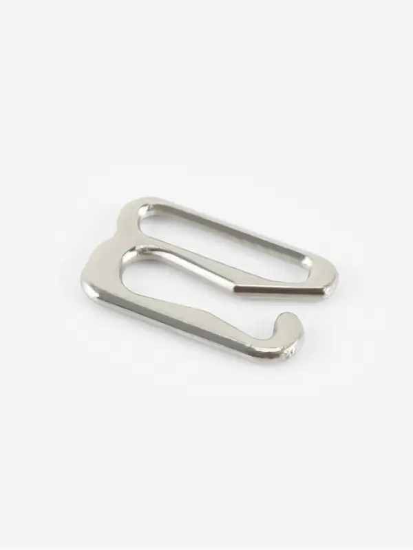 Крючок для бретелей, металлический, 10 мм, 20 шт., цвет серебряный