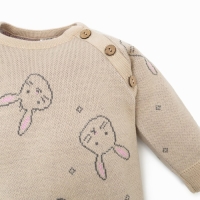 Комбинезон вязаный Крошка Я «Зайчики», рост 80-86 см Комбинезон вязаный Крошка Я «Зайчики», рост 80-86 см