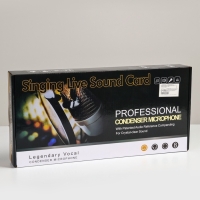 Микрофон конденсаторный Music Life черный: кабель, ветрозащита, стойка