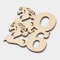 Подставка под горячее Доляна &laquo;Новый год 2026&raquo;, 9&times;8 см, дерево