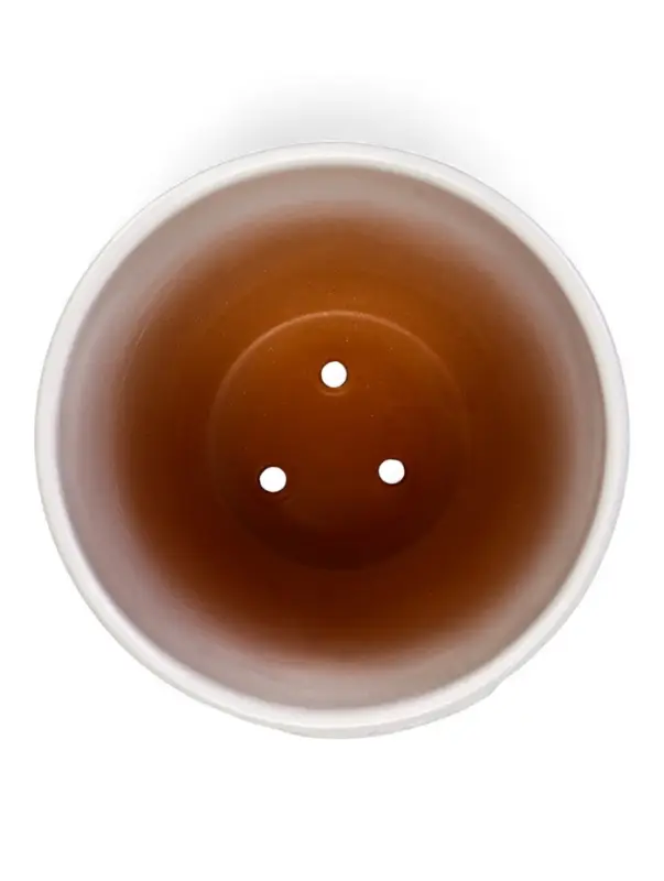 Горшок цветочный с поддоном 2,5 л, d18/h16 см белый керамика, "Голландия" (М)