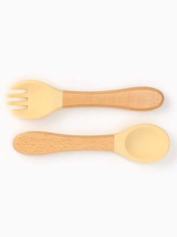 Тарелка детская секционная с ложкой и вилкой, 3 секции, бирюзовый, Mum&Baby