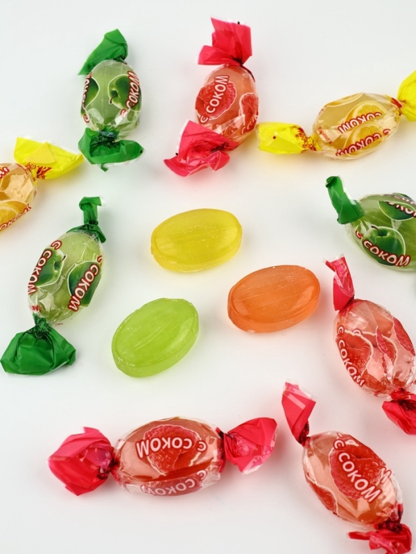 Леденцы &laquo;Жизньупростин&raquo; с фруктовой начинкой, 70 г.