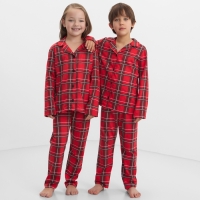 Пижама детская KAFTAN "Клетка" размер 30 (98-104 см) Пижама детская KAFTAN "Клетка" размер 30 (98-104 см)
