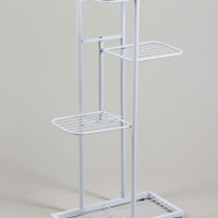 Подставка для цветов Greengo, 4 полки, 43 &times; 22 &times; 82 см, напольная, металл, белая