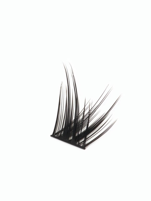 Ресницы накладные пучки СТРЕЛКА 12/14/16мм нейлон черный п/короб QF