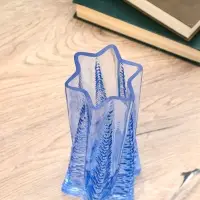 Ваза стекло настольная "Флоранс" 25х11х9 см, голубой