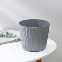 Кашпо для цветов со вставкой &laquo;Волна&raquo;, 2 л, d=16 см, h=13,5 см, цвет серый