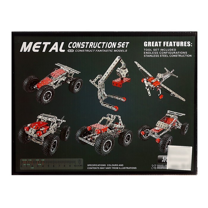 Конструктор металлический &laquo;Транспорт&raquo;, 6 вариантов сборки, 288 деталей