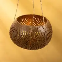 Подсвечник подвесной из кокоса, 13-17 см, коричневый