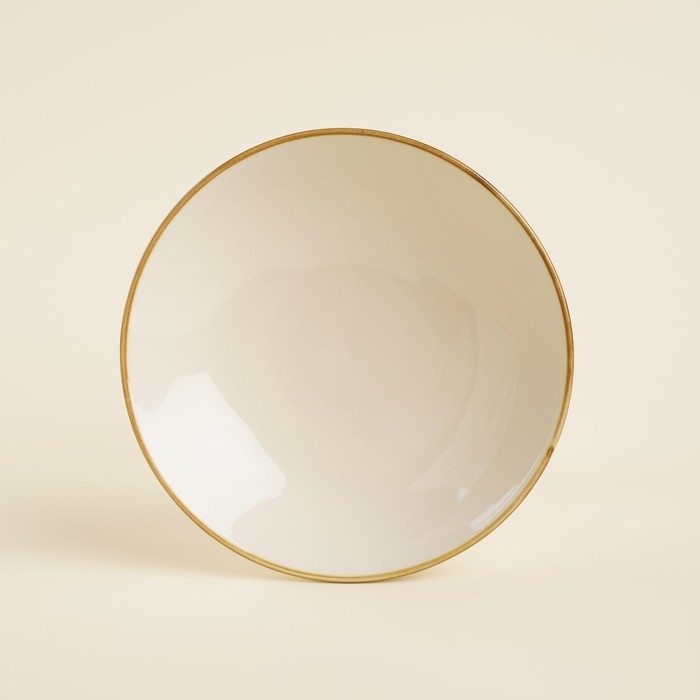 Набор тарелок глубоких фарфоровых SL Home &laquo;Леггеро&raquo;, 18,5&times;5 см, цвет бежевый