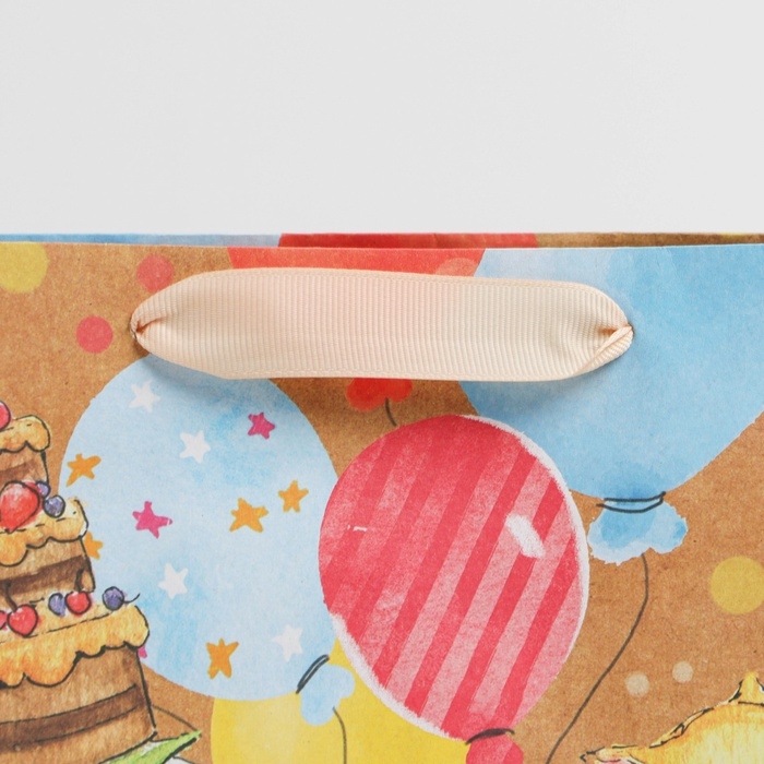 Пакет подарочный крафтовый горизонтальный, упаковка, &laquo;Малыши&raquo;, ML 23 х 27 х 11.5 см