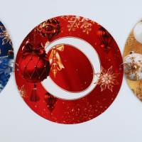 Гирлянда на кольцах "С Новым годом", шары, дл. 200 см