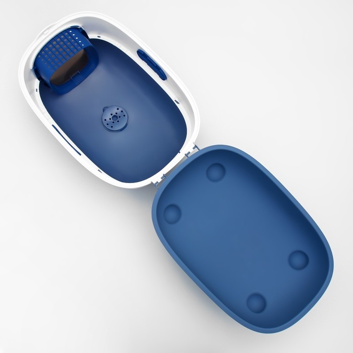 Туалет закрытый с УФ-лампой для уничтожения запаха 39 х 56 х 40 см, синий Туалет закрытый с УФ-лампой для уничтожения запаха 39 х 56 х 40 см, синий