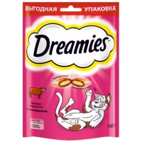 Лакомство Dreamies для кошек, говядина, 140 г