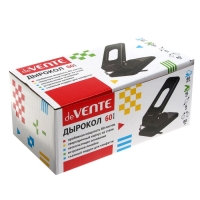 Дырокол металлический 60 листов deVENTE, с линейкой, чёрный