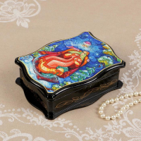 Шкатулка для украшений &laquo;Сказки&raquo;, 12&times;16 см, лаковая миниатюра, МИКС