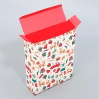 Коробка подарочная новогодняя складная &laquo;С Новым годом!&raquo;, 21х 15 х 5 см