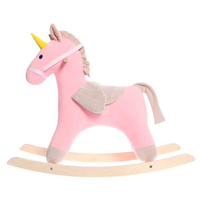 Качалка «Единорог», цвет розово-серый Качалка «Единорог», цвет розово-серый