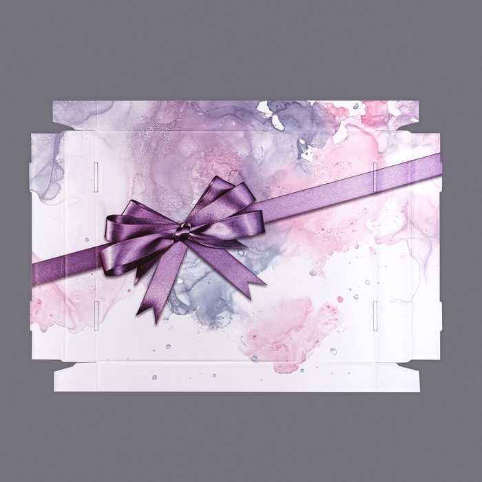 Складная коробка Складная коробка "Бант", фиолетовый 31,2 х 25,6 х 16,1 см