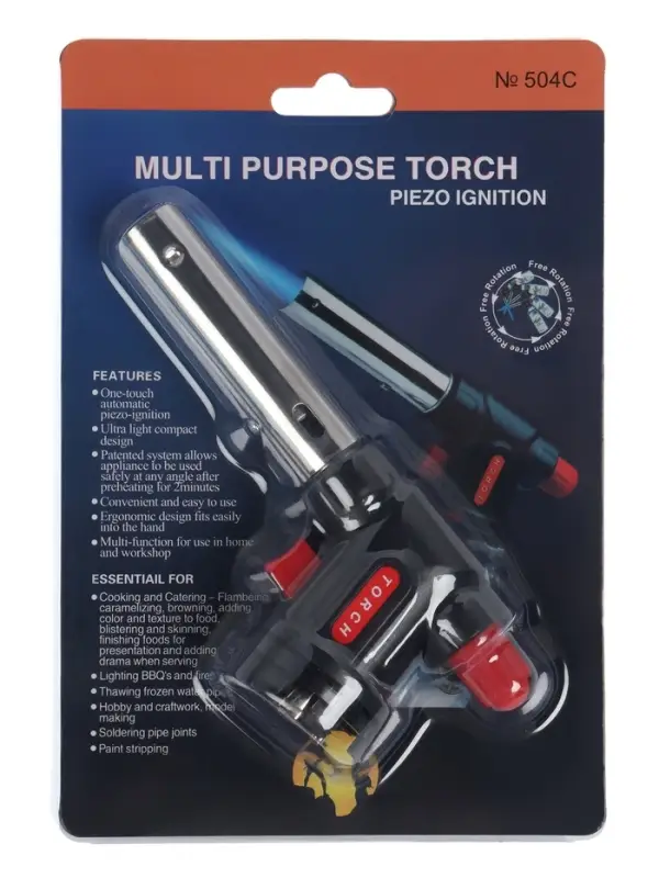 Газовая горелка maclay, с пьезоподжигом