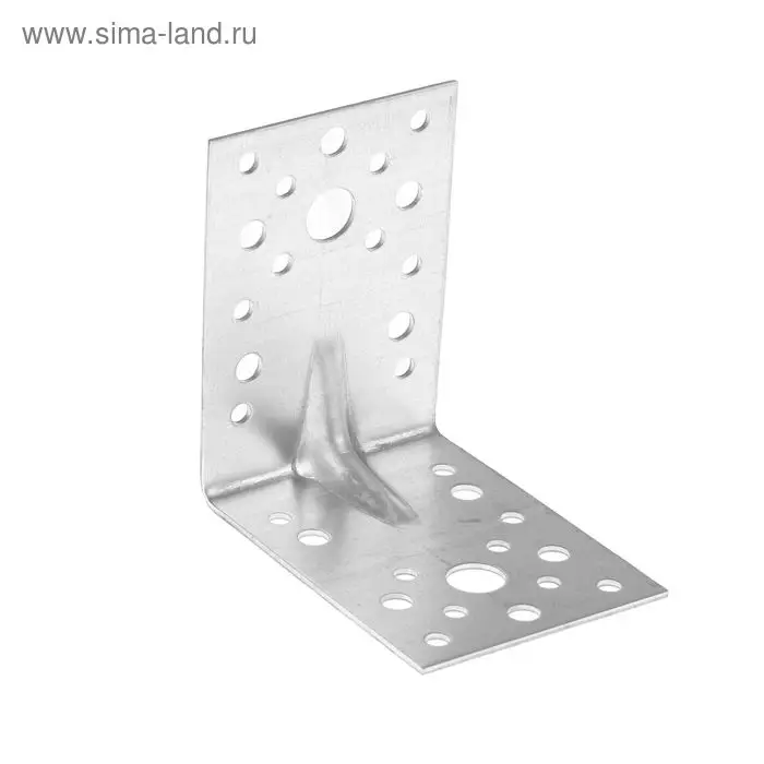 Уголок крепежный усиленный ТУНДРА krep, 90&times;90&times;65&times;2 мм (упак 25 шт.)