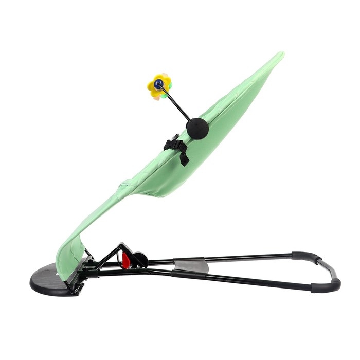 Шезлонг детский, кресло - качалка с игрушками для новорождённых &laquo;Крошка Я&raquo;, цвет зелёный