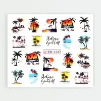 Слайдеры для ногтей &laquo;Отпуск&raquo;, разноцветные