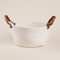 Корзина для хранения SL Home &laquo;Луиза&raquo;, плетёная ручной работы, 33&times;33&times;16 см, цвет белый