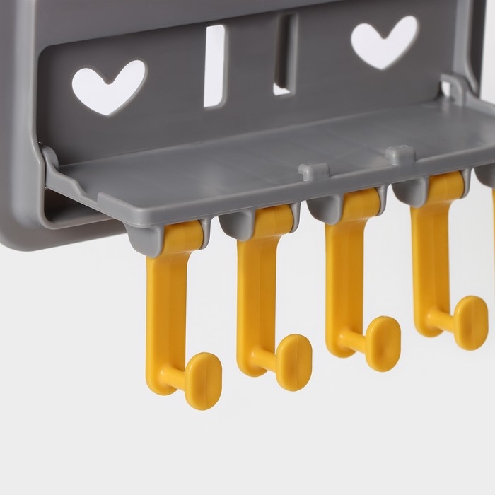 Держатель для ванных и кухонных принадлежностей, 17&times;7&times;11 см, цвет серый