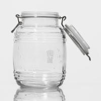 Банка стеклянная для хранения сыпучих продуктов Доляна &laquo;Уют&raquo;, 2,1 л, 12&times;19 см, с бугельным замком