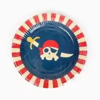 Тарелка одноразовая бумажная &laquo;Пиратская вечеринка&raquo;, 18 см