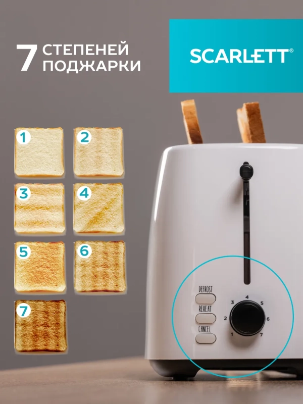 Тостер кухонный электрический для хлеба SC-TM11032