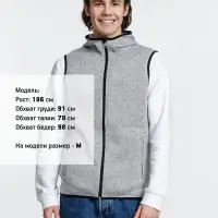 Жилет с капюшоном унисекс Gotland, серый, размер S