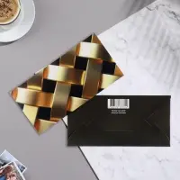 Конверт для денег "Золотое плетение" 17х8,5 см