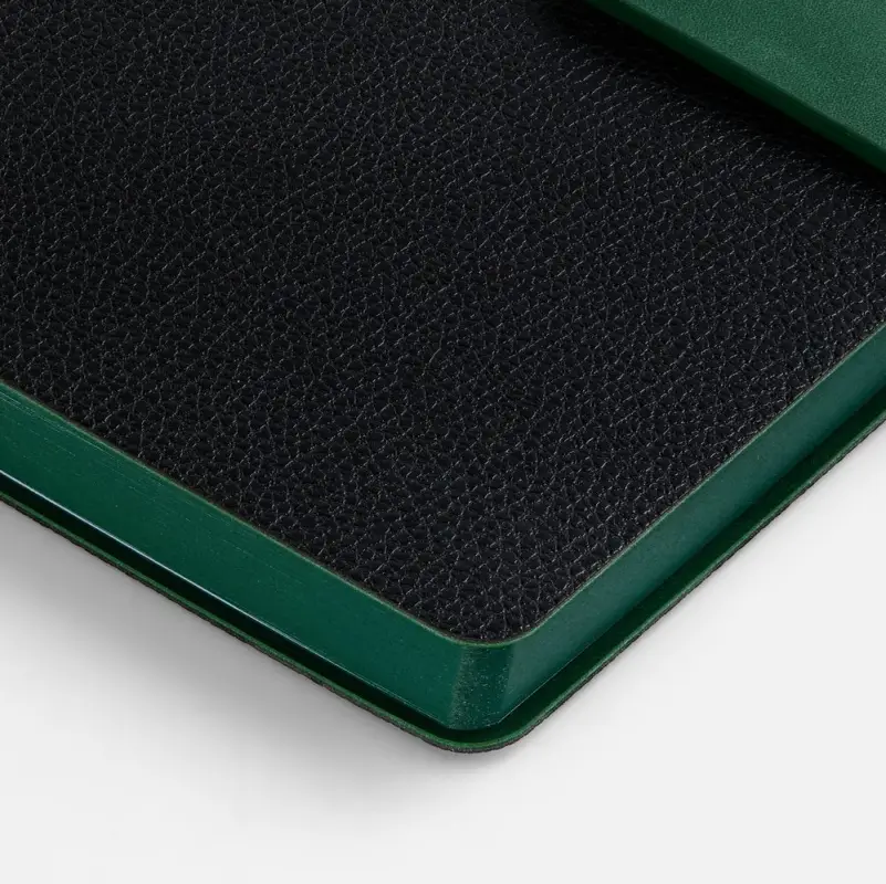 Ежедневник Boom, недатированный, черный с зеленым