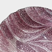 Тарелка стеклянная &laquo;Драхна&raquo;, d=21 см, цвет бордовый