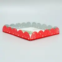Коробка для кондитерских изделий с пластиковой крышкой &laquo;С Новым годом!&raquo;, 18&times;3 см