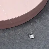 Кулон на леске "Капля росы", цвет белый в серебре