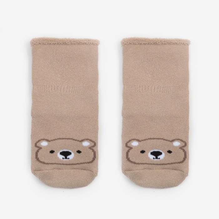 Набор детских махровых носков Крошка Я &laquo;Мишка&raquo;, 2 пары, размер 8-10 см