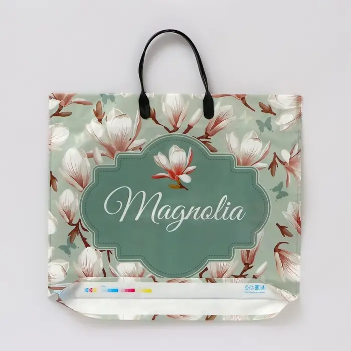 Пакет "Ассорти цветы", полиэтиленовый с пластиковой ручкой, МИКС 100 мкм 38 х 35 см