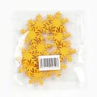 Снежинка "Золото" 3 &times; 3 см (набор 10 шт)