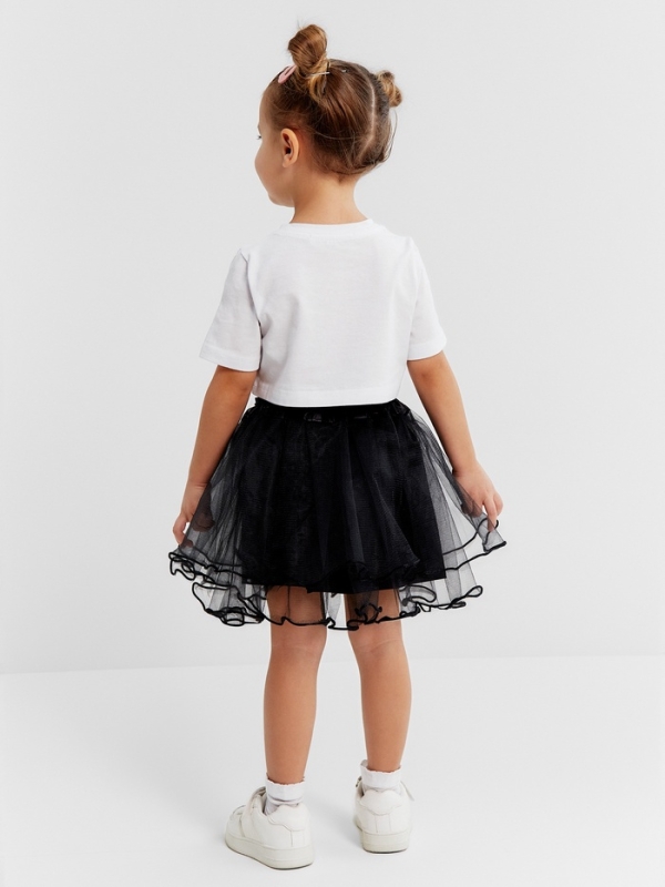 Юбка сетка детская KAFTAN, черный, размер 28