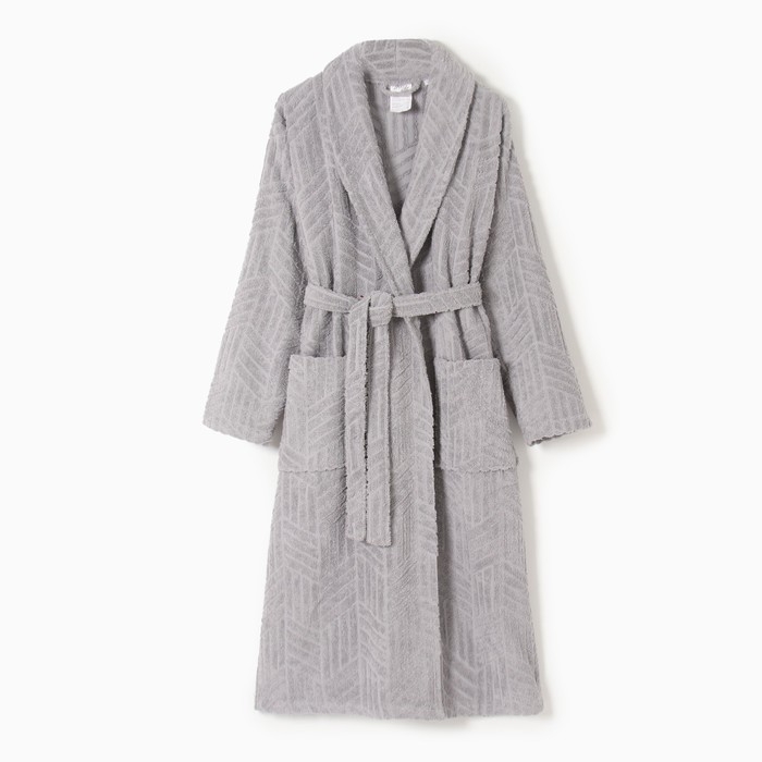 Халат махровый мужской LoveLife Халат махровый мужской LoveLife "Муссон" цв. серый, р. M, 100%хл, 330 гр/м2