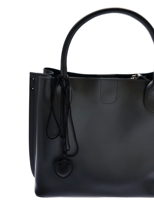 Портупея с кулоном &laquo;Сердечко&raquo; кожа, трансформер, чёрная, 150 см